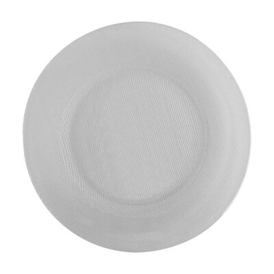 ../frankl24shop/Platzteller glas Textilstruktur - Platzteller - frankl24.de - Porzellan - Geschirr vermieten